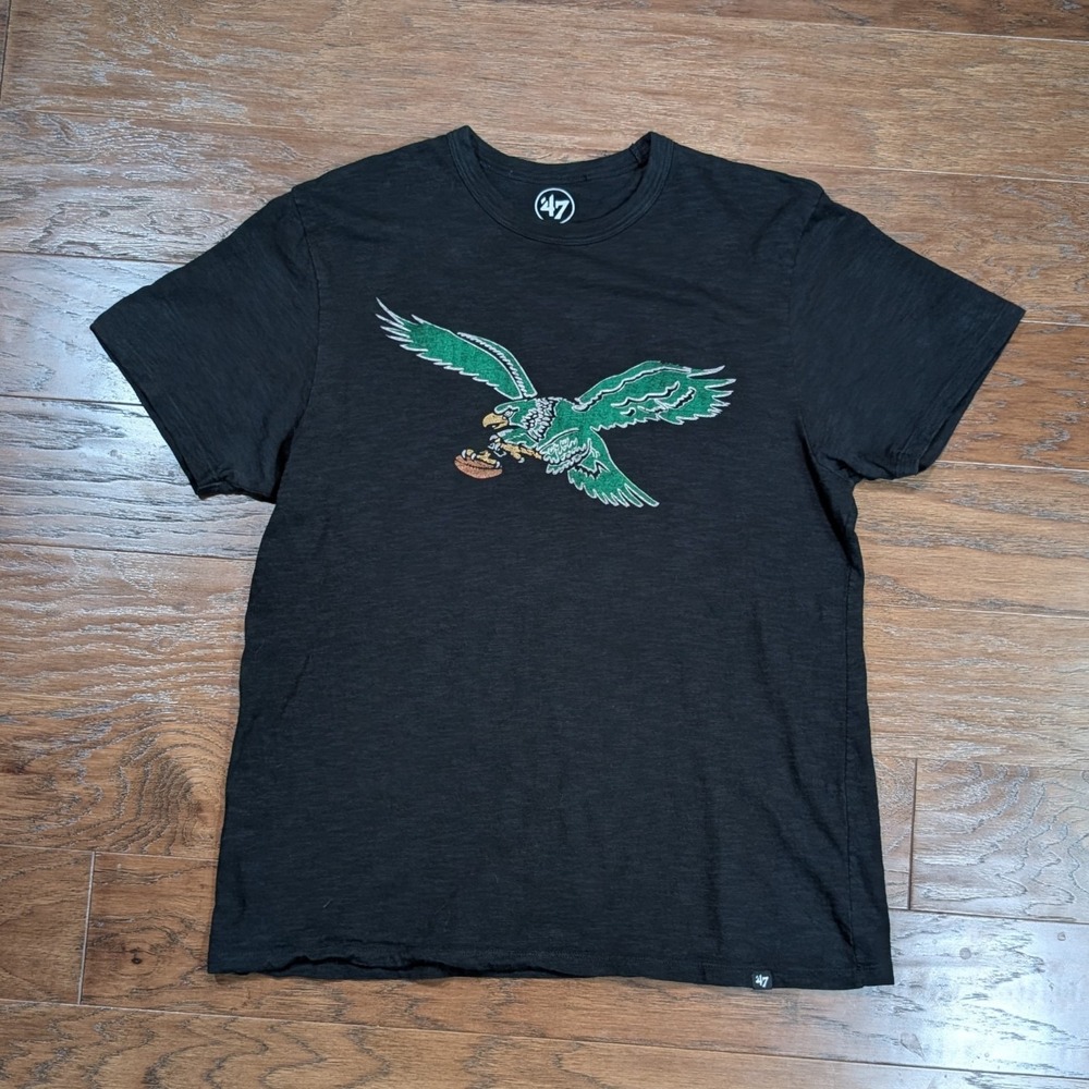 Philadelphia Eagles 47 Brand Blk Premier‎ Franklin Short Sleeve Size Large 21x27